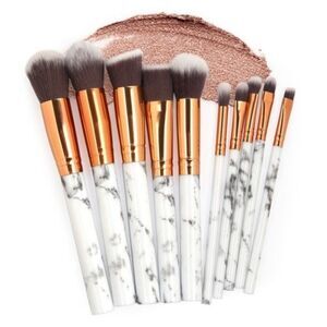 Makeup Brushes 10pc Marble Texture